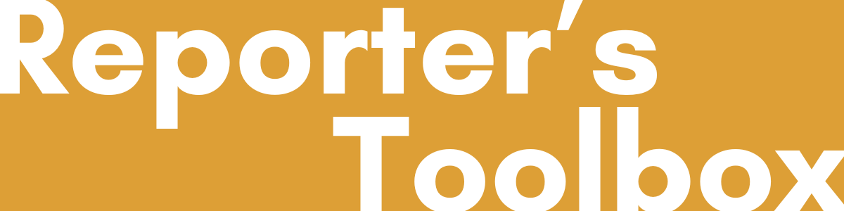 Reporter's Toolbox banner